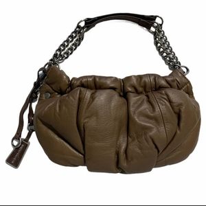 BCBG MAXAZRIA Ruched Leather Sling / Shoulder Bag